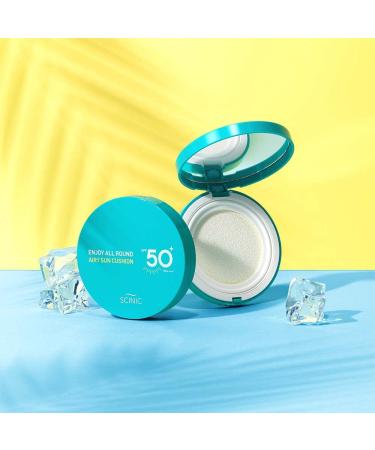 SCINIC All Round Airy Sun Cushion EX SPF50+PA++++ 0.88oz (25g) | Cooling UV Protection & Natural Tone-up | Korean Skincare for All Family - Buy Online on GoSupps.com