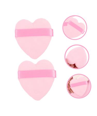 FRCOLOR 50pcs Heart Shaped Makeup Puffs - Double-Sided Powder Applicators for Setting & Contouring | Perfect for Foundation & Face Makeup | Pink - Buy Online on GoSupps.com