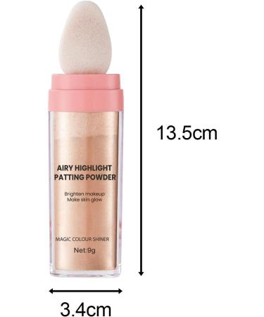 AMLESO Highlighter Powder Sparkle Eyes Glitter Patting Powder Shimmer and Shine Smooth Cosmetics Face Blusher Body Brightens for Makeup Aureate brown - Buy Online on GoSupps.com