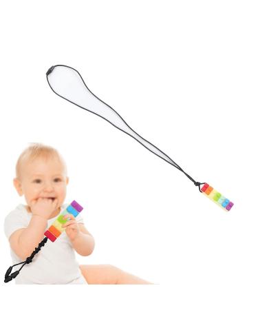 Sensory Chew Necklace for Kids - Colorful Soft Gum Baby Teether Toy (Yellow) - Buy Online on GoSupps.com