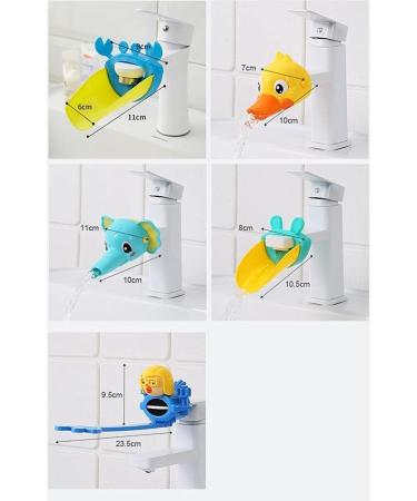 Child-Safe Faucet Handle & Nozzle Extender - Fun Cartoon Silicones Spray-Proof Extension for Easy Use - Buy Online on GoSupps.com