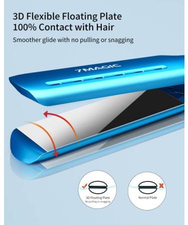 Nano Titanium Hair Straightener 1.7 Wide Flat Iron | MCH Straightening Iron for Fast Results | 5 Temp Settings | Dual Voltage Blue Straightener - Buy Online on GoSupps.com
