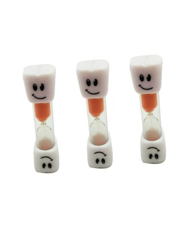 HOMSFOU 3pcs 3 Toothbrush Timer Toy Smiling Face Child