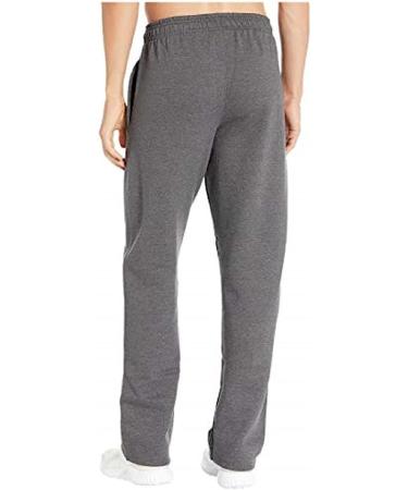 Champion Men's Powerblend Fleece Sweatpants | Open Bottom | Granite Heather | C Patch Logo | Regular & Big & Tall Sizes - Buy Online on GoSupps.com