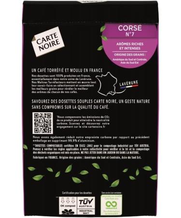  Epicerie sucr e CARTE NOIRE - Corsican Coffee Pods No. 6 Extra Size 420G - Pack of 2 - Buy Online on GoSupps.com