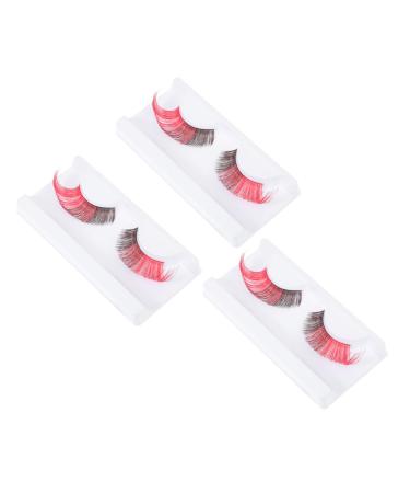 minkissy 3pairs Halloween False Eyelashes Halloween Fake Eyelashes Halloween Makeup Eyelashes Party Eyelashes False Eyelashes Magnetic Women Eyelashes Imported Fiber Miss Soft Extend