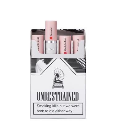 Matte Lipstick Cigarette Case Set - Non-Stick Red Velvet Lip Gloss Tubes Long Lasting Waterproof Lip Stain for Elegant Women - Buy Online on GoSupps.com