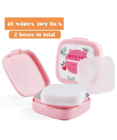 80PCS Nail Polish Remover Pads in Box - Easy, Instant & Lint Free| For Water/Oil Based Nail Polish Soak Off | Portable & Convenient - Buy Online on GoSupps.com