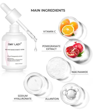 Omy Lady Serum Vitamin C + NIACINAMIDE + pomegranate against pigment age spots dark spots uneven skin tone excessive pigmentation bleaching skin bleaching skin - Buy Online on GoSupps.com