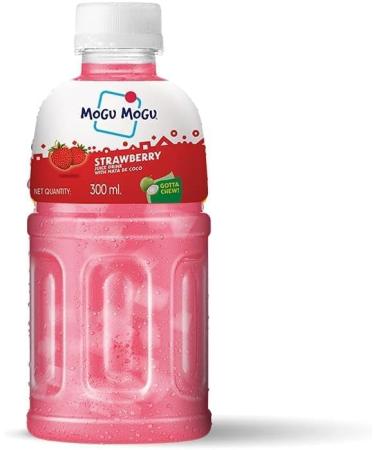 Mogu Mogu Strawberry Juice with 25% NATA De Coco | Energy Booster Drink Delicious And Nutritious Drink Tasty And Twisty Treat Gift Hamper (6) - Buy Online on GoSupps.com