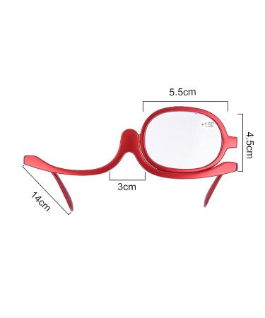 Single Lens Rotating Makeup Glasses for Ladies - 150+ Red | Essential Tool for Precise Eye Makeup Application - Buy Online on GoSupps.com