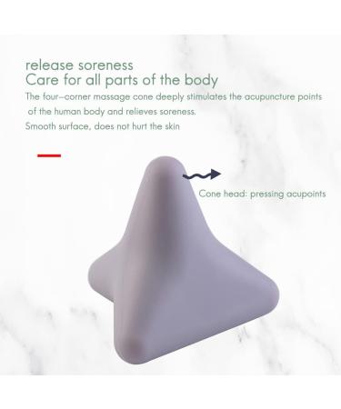 SRMAN Silicone Massage Cone - Psoas Muscle Relief Tool for Back Neck Scapula & Feet | Yoga Triangle Relaxation - Buy Online on GoSupps.com