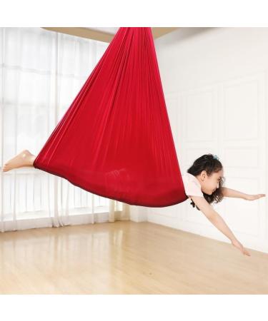Stretchy Sensory Full Body Socks & Yoga Towel for Autism | Red 280x150cm | Stress Reduction Accessories - Buy Online on GoSupps.com