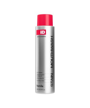 Hismile iD Stain Whitening Mouthwash Whitening Rinse Peroxide Mouthwash Mouthwash Whitener for White Teeth & Fresh Breath with Essential Oils 237ml