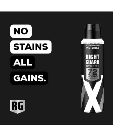 Right Guard Mens Deodorant Xtreme Invisible 72H High-Performance Anti-Perspirant Spray Multipack 6 x 150 ml - Buy Online on GoSupps.com