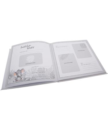 Grey Elephant Themed Baby Growth Records Book | Personalize First Adventures, First Haircut, First Christmas | 32 Page Keepsake Album - Buy Online on GoSupps.com