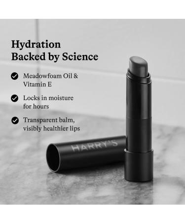 Harry's Black Lip Balm for Men - Hydrating Men's Lip Balm with Natural Finish - Korean Skincare Technology with Meadowfoam Oil 1-Pack - Buy Online on GoSupps.com