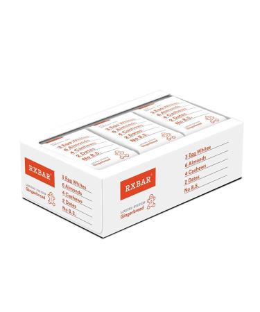 RXBAR Gingerbread Protein Bar - 12g Protein - 22oz Box (12 Count) - Buy Online on GoSupps.com