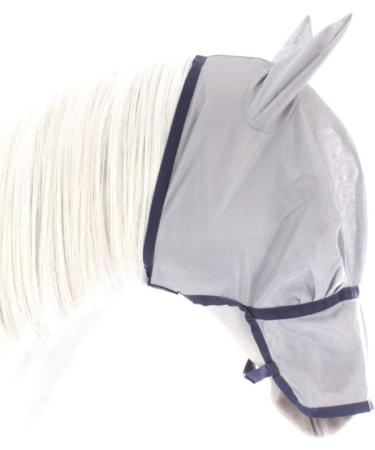 Bucas Buzz Off Fly Mask Extended Nose MM Silver - Ultimate Fly Protection for Horses | Shop Internationally - Buy Online on GoSupps.com