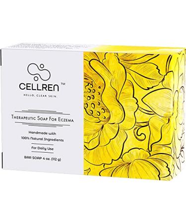CellRen Eczema Soap Bar. Natural Relief for Eczema. Safe For Adults, Kids, and Babies. Extra Skin-Calming Formula. 4oz