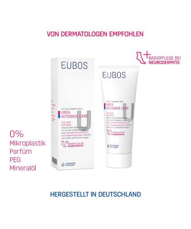 Eubos 10% Urea Foot Cream 100ml | Hydrating Dry Skin Care | Dermatologically Tested | Special 2-Pack Offer - Buy Online on GoSupps.com