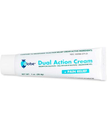 Globe Triple Antibiotic Cream + Pain Relief | 4 Pack | Soothes Cuts, Burns, Scrapes | 24-Hour Infection Protection - Buy Online on GoSupps.com
