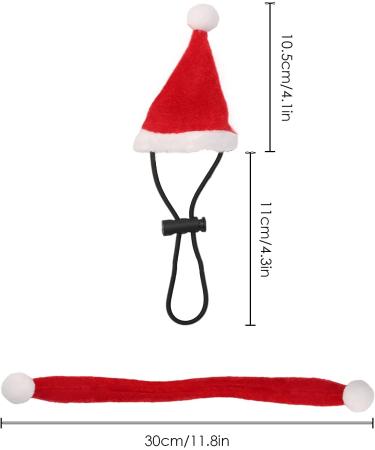 Petyoung Reptiles Hat & Scarf Set for Lizards Bearded Dragons Geckos - Christmas Hat Shell Red Leash & Dishes - Perfect Gift for Small Animals - Buy Online on GoSupps.com