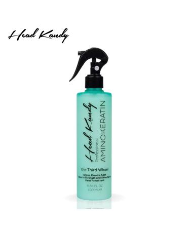 Head Kandy Heat Protectant Hair Spray | The Third Wheel | 13.5 Oz | Thermal Protection Spray with Amino Keratin | Prevent Damage & Breakage | Ideal for Flat Iron, Hair Straightener, Hair Dryer, Curling Irons | 13.5 Fl Oz - Buy Online on GoSupps.com