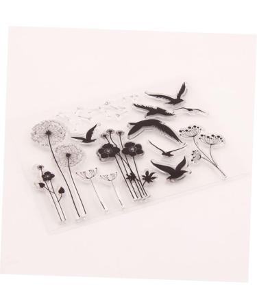 Lurrose 2pcs Postage Stamps Botanical Decor Flowers Decoration Silicone Stamps Seal Travel Label Account As Shown Medium - Buy Online on GoSupps.com