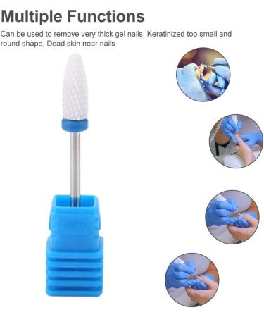 TMISHION Premium Ceramic Nail Drills Acrylic Nail Care Tool with 5 Drill Bits Safety Cuticle Clean Gel Removal(#4) - Buy Online on GoSupps.com