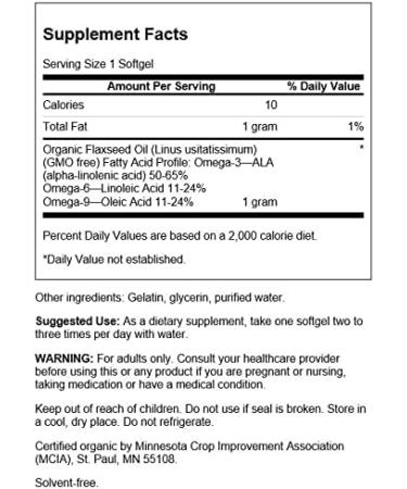 Swanson Flaxseed Oil 1000mg (Omegatru) 100 Softgels - Pack of 2 | Pure Source of Omega-3 Fatty Acids - Buy Online on GoSupps.com
