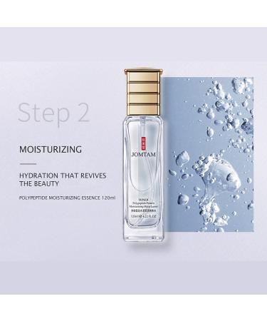 JOMTAM Polypeptide Protein Moisturizing Skincare Set Cleanser Toner Eye Cream Essence Lotion Gift Box 100g+120ml+20g+50ml+5mlx2 +120ml+50g - Buy Online on GoSupps.com