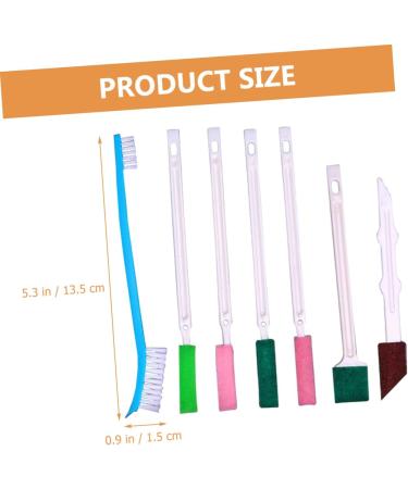 Solustre 7-Piece Toilet and Keyboard Joint Cleaning Brush Set - Nonwoven Fabric Small Room & Auto Inside Window Groove Cleaner - Buy Online on GoSupps.com