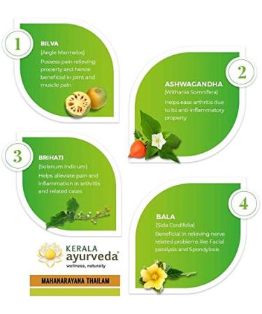 Glamorous Hub Kerala Ayurveda Mahanarayana Thailam 450 ml - Authentic Ayurvedic Oil for Pain Relief | International Shipping Available - Buy Online on GoSupps.com