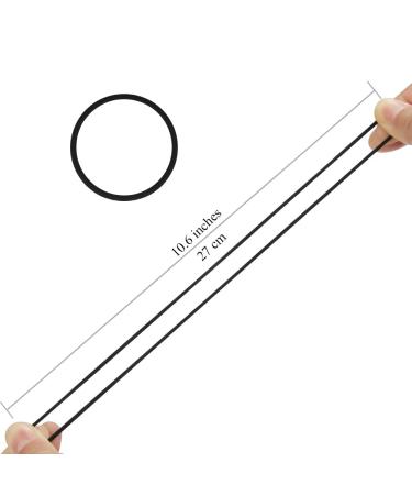 120 pcs Black Hair Elastics for Thick and Curly Hair - No Metal Ties Value Pack (3mm) - Buy Online on GoSupps.com