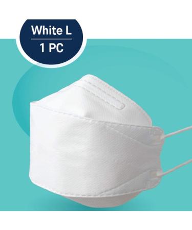 30 Pack KF94 White Masks | 4-Layered Face Safety | Adjustable Earloop | FDA Registered | Individually Sealed | Made in Korea - Buy Online on GoSupps.com