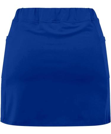 biJerou Women's Mid Waist Culottes Pants with Pockets - Solid Color Slim Tulle Skirts in Old Pink & Blue (4XL) - International Shipping Available - Buy Online on GoSupps.com