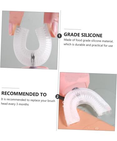 Doitool 12 Pcs Kids Tooth Heads for u-Head Toothbrush - White Silicone, Soft Shaped for Infants and Children - Compatible with Automatic Food Dispenser - Buy Online on GoSupps.com