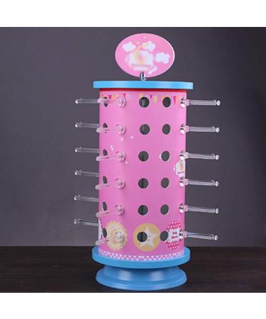 CAIHUASHOPPING glasses stand stands children's glasses Exhibition stand Jewelry displays counter outlay sunglasses floor stand type rotating stand sunglasses rack (color: pink)