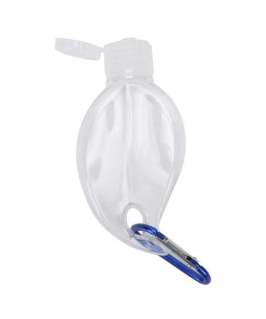 Travel Empty Squeeze Bottle with Keychain 50ml Transparent Plastic Flip Cap Containers with Flip Cap for Hand Conditioner Body Wash Liquid for Outdoor School Work Travel (Type 3)