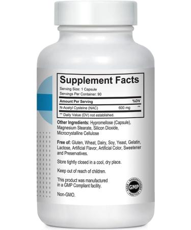 Kovite NAC 600mg - 90 Veg Capsules | N-Acetyl-L-Cysteine Supplement - Buy Online on GoSupps.com