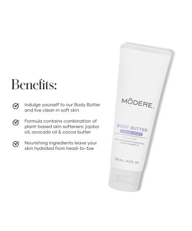 Modere - Body Butter Lavender Vanilla - Ultra-Rich Moisturizer with Cocoa Butter Jojoba & Avocado Oils for Hydration & Soft Skin - 125 mL - Buy Online on GoSupps.com