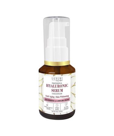 LUXURI Hyaluronic 3-In-1 Face Serum Serum for Anti Aging Night Face Serum with Hyaluronic & Glutathione Vitamin C- 30Ml Small