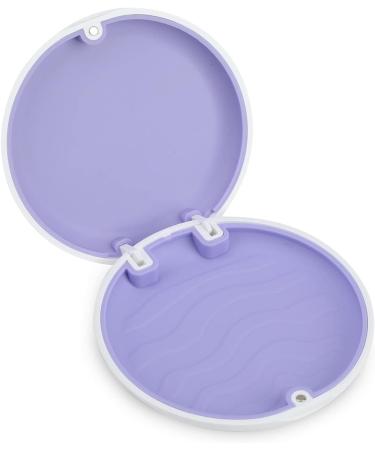 Beejoy Retainer Case Orthodontic Denture Box Round Retainer Box with Magnetic Seal Textured Liner Multifunctional Mouth Guard Denture Case for Retainers Mouthguards Braces (White) - Buy Online on GoSupps.com