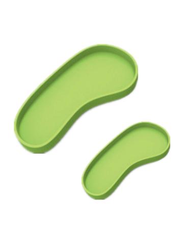 LSTCPGLAI 2 Pieces Shallow Reptile plate Reptile Food Water Bowl Used for Tortoise Corn Snake Crawl Pet Drinking and Eating(Green)