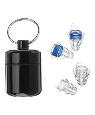 Fattoz 2 Pairs High Fidelity Concert Ear Plugs Black Ear Plugs with Fitler Hearing Protection for DJs Nightclub Concert Motorcycles