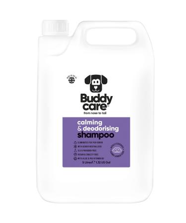 Soothing & deodoring shampoo from BuddyCare - lavender -scent dog shampoo - with aloe vera and pro -vitamin B5 (5l) soothing and resident 5l