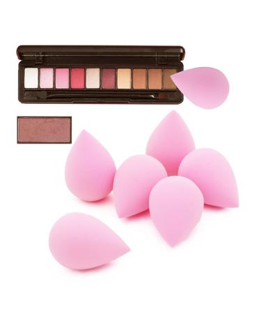 6 Pcs Makeup Blender Beauty Sponge Set - Latex-Free Sponges for Liquid, Cream, and Powder Foundation - Super Soft Beauty Blender Set in Light Pink - Buy Online on GoSupps.com