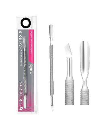 STALEKS PRO by Natury Nails Cuticle Pusher Manicure Pedicure Stainless Steel Smart 50/6