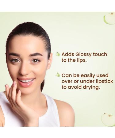 Shubhr Green Apple Lip Balm & Gloss - 100% Ayurvedic Ghee & Vitamin C Moisturizer for Dry Chapped Lips - Paraben & Sulphate Free (15g 10 Herbs) | International Shipping - Buy Online on GoSupps.com